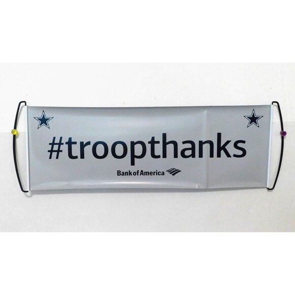 Dallas Cowboys Game Day Support the Troops Retractable Banner 27" x 9.5" - Picture 2 of 3
